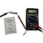Basic Digital Multimeter - 7 Function Voltage Resistance Current Transistor Diode Continuity Buzzer and Square Wave
